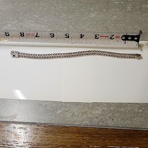 John hardy men's sterling silver woven bracelet . 8.5"